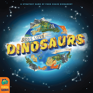 Portada juego de mesa Gods Love Dinosaurs