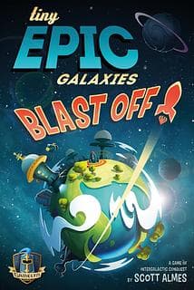 Portada juego de mesa Tiny Epic Galaxies BLAST OFF!