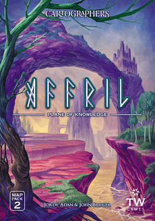 Portada juego de mesa Cartógrafos Pack de Mapas 2: Affril – Plano del conocimiento