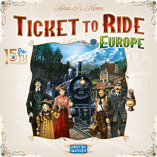 Portada juego de mesa ¡Aventureros al Tren! Europa 15 Aniversario