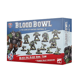 Portada juego de mesa Blood Bowl (Second Season Edition): The Thunder Valley Greenskins – Black Orc Blood Bowl Team
