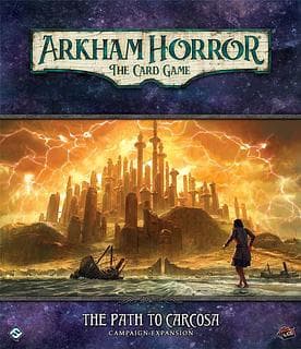 Portada juego de mesa Arkham Horror: El Juego de Cartas – El Camino a Carcosa: Expansión de Campaña